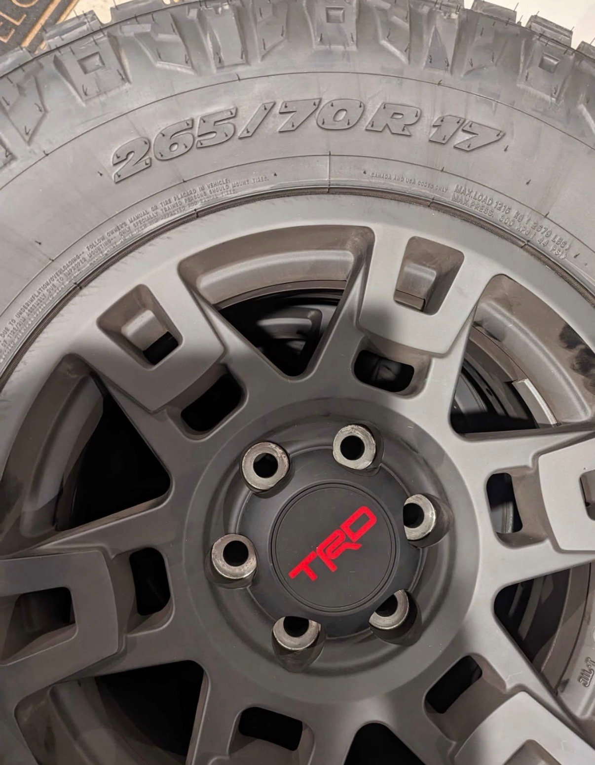 OEM Toyota TRD Wheels & Nitto Ridge Grappler Tire Package (Set of 4) - Image 4