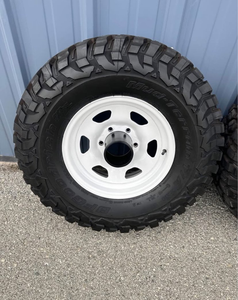 OEM Toyota Pickup 4x4 Steel Wheels Set (1979–1983) w/ BFGoodrich KM3 Mud-Terrain Tires - Image 5