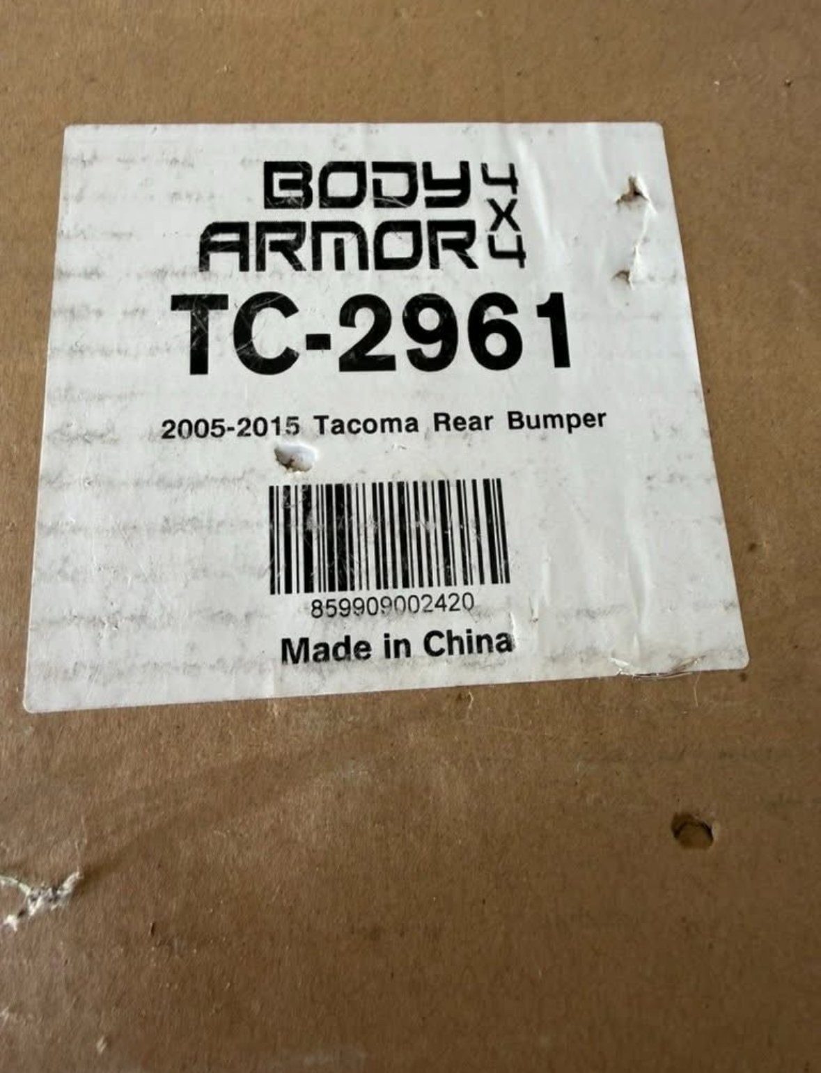 Body Armor 4x4 Rear Bumper w/ Tire Carrier (TC-2961) – 2005–2015 Toyota Tacoma - Image 5